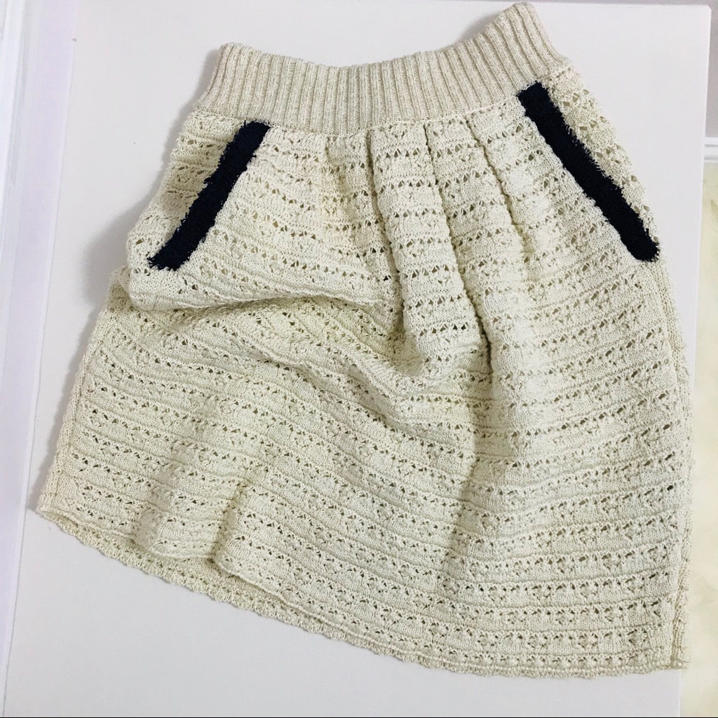 Red Valentino Crochet Mini Skirt